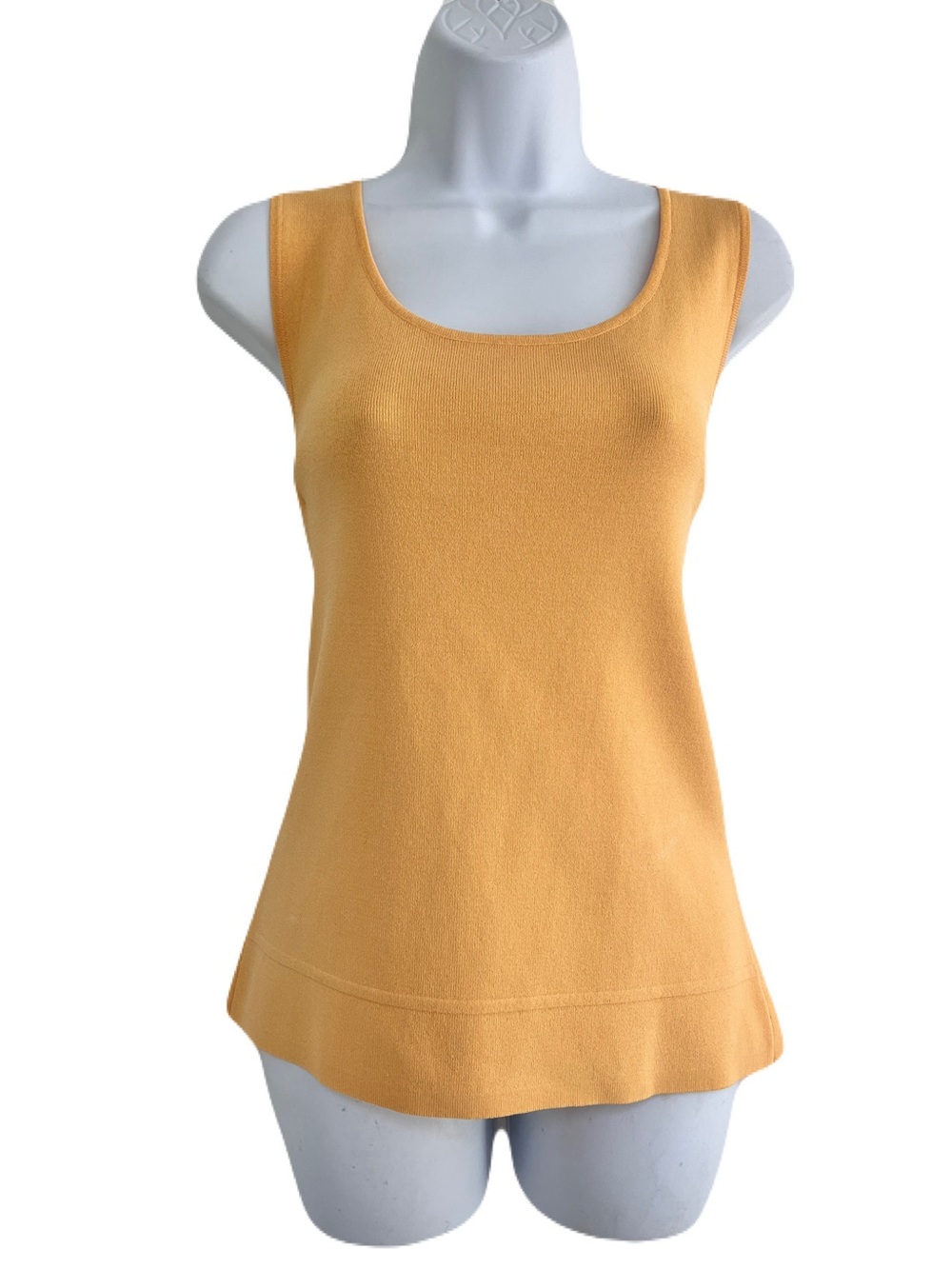 Vintage Talbots Creamsicle Orange Knit Sleeveless Top, Size L